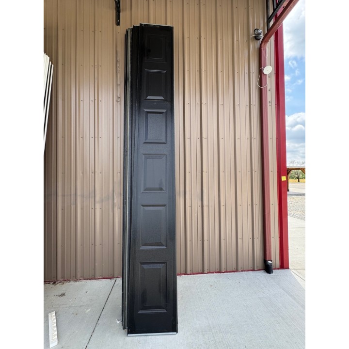 14x14 Amarr Black Un-Insulated Short Raised Panel No Glass