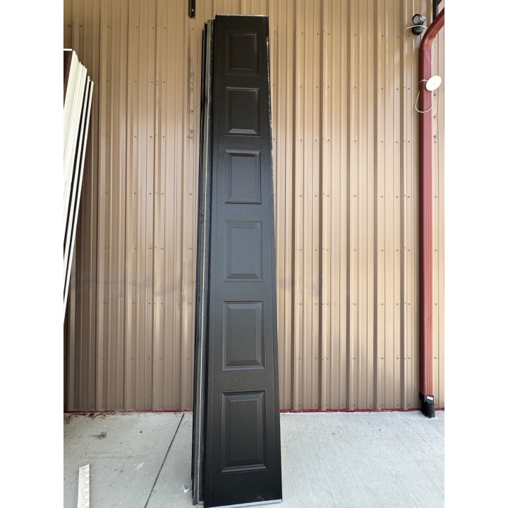 14x14 Amarr Black Un-Insulated Short Raised Panel No Glass