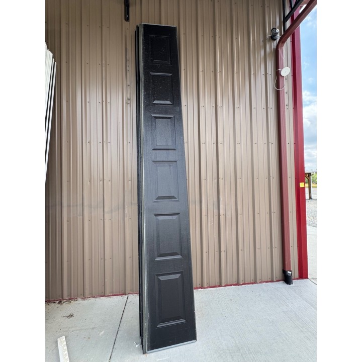 14x14 Amarr Black Un-Insulated Short Raised Panel No Glass