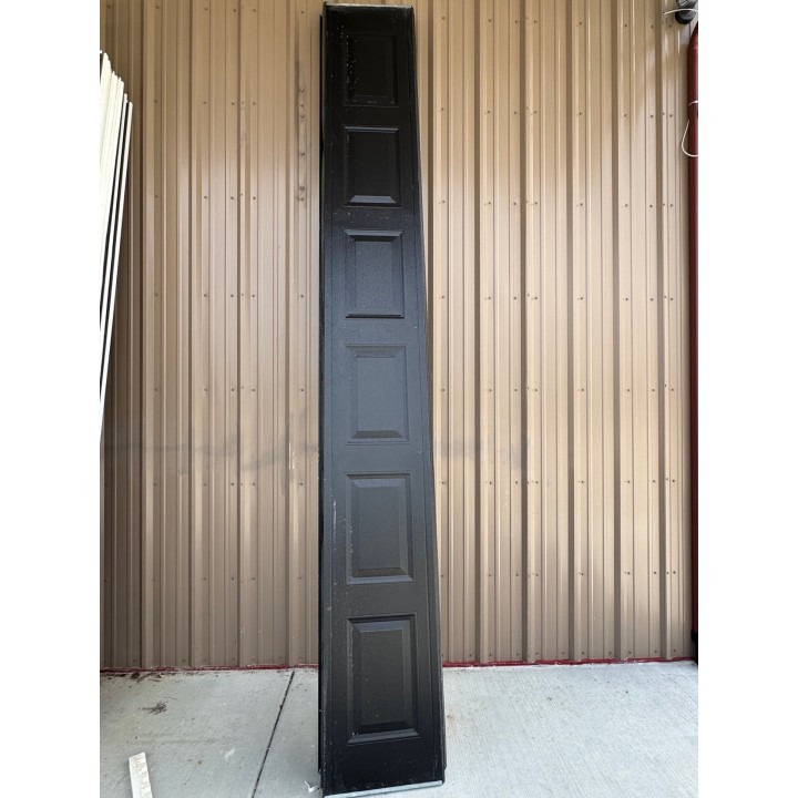 14x14 Amarr Black Un-Insulated Short Raised Panel No Glass