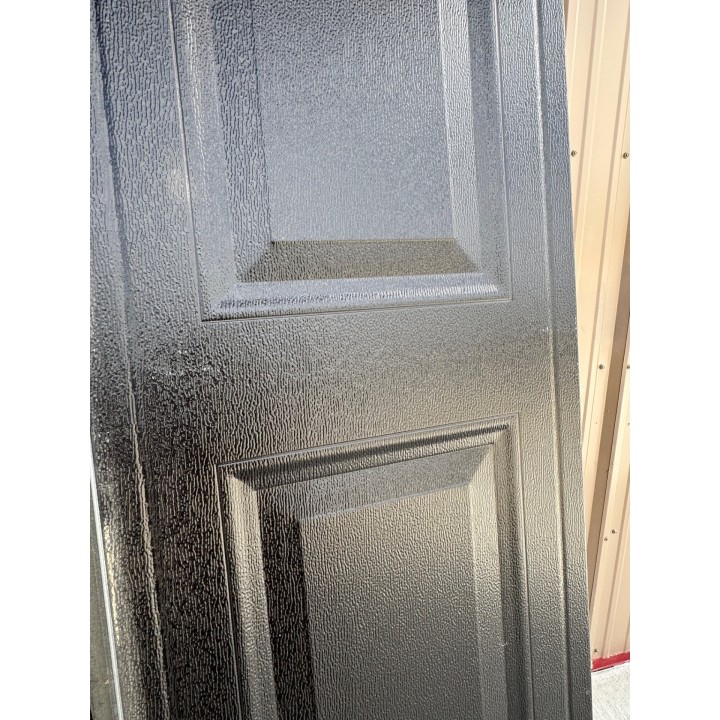 14x14 Amarr Black Un-Insulated Short Raised Panel No Glass