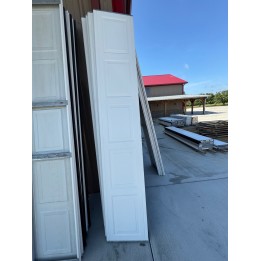 10x7 Mid Amercian Door White Un-insulated Short Raised Panel No Glass