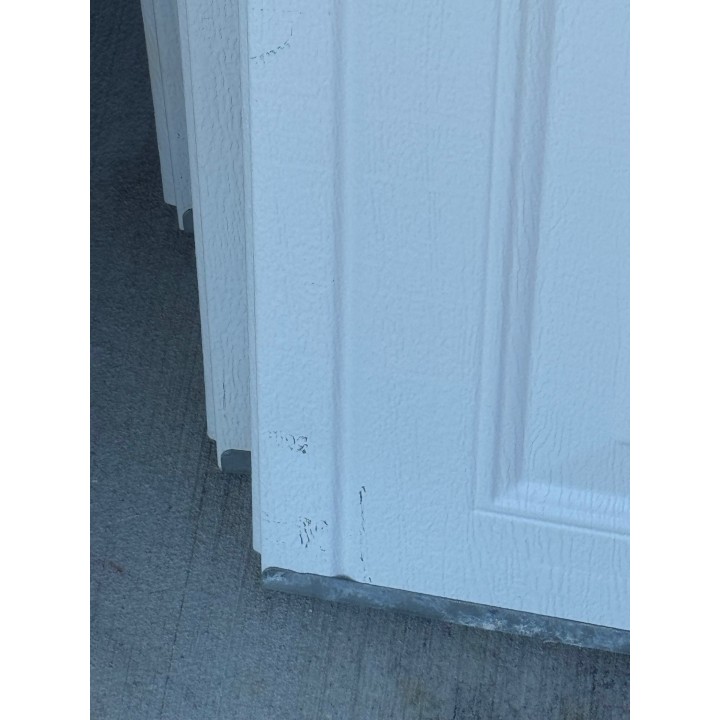 10x7 Mid Amercian Door White Un-insulated Short Raised Panel No Glass