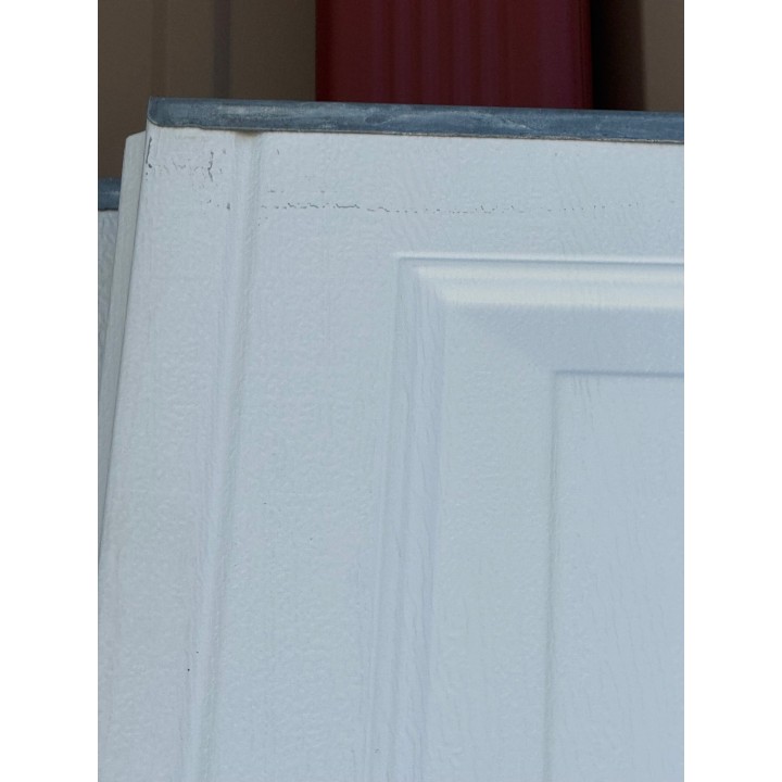 10x7 Mid Amercian Door White Un-insulated Short Raised Panel No Glass