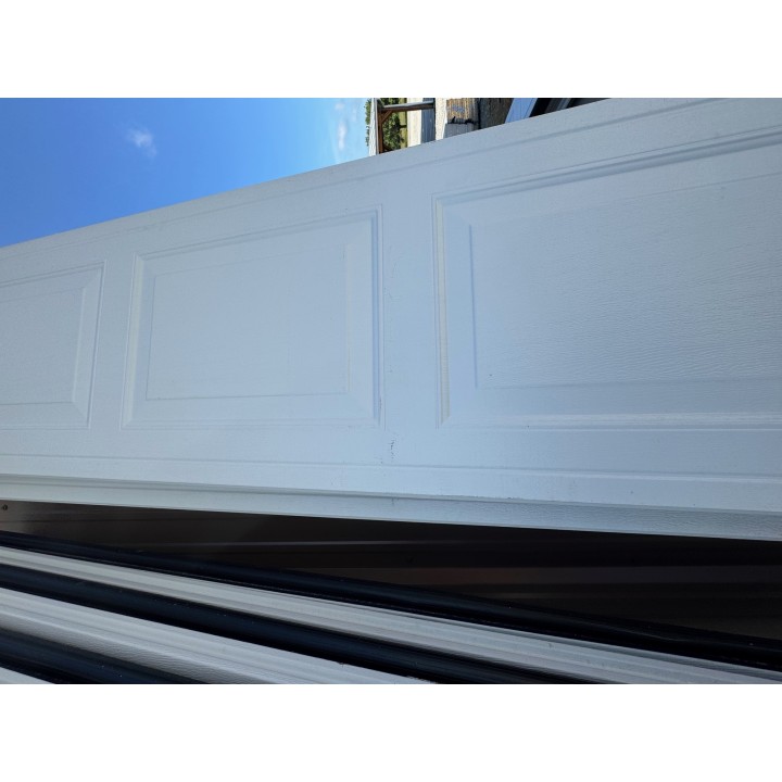 10x7 Mid Amercian Door White Un-insulated Short Raised Panel No Glass