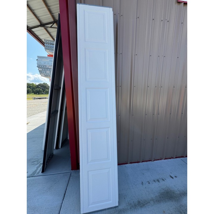 10x7 Mid Amercian Door White Un-insulated Short Raised Panel No Glass