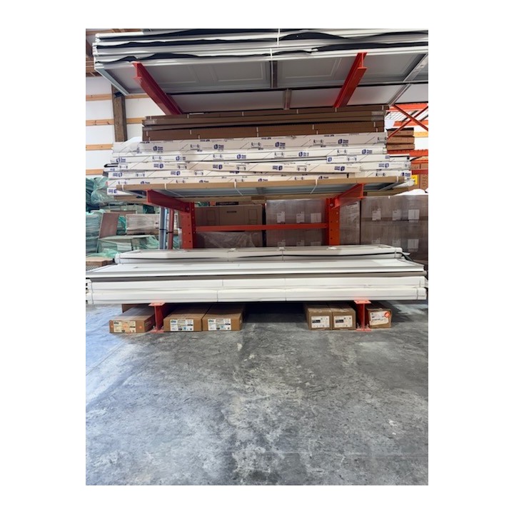 10X8 Amarr White Steel Back Short Raised Panel With Glass