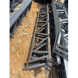 9' SIDE SHED TRUSS 2/12, NO KNEE BRACE, NO OVERHANG, 6X6 POTS